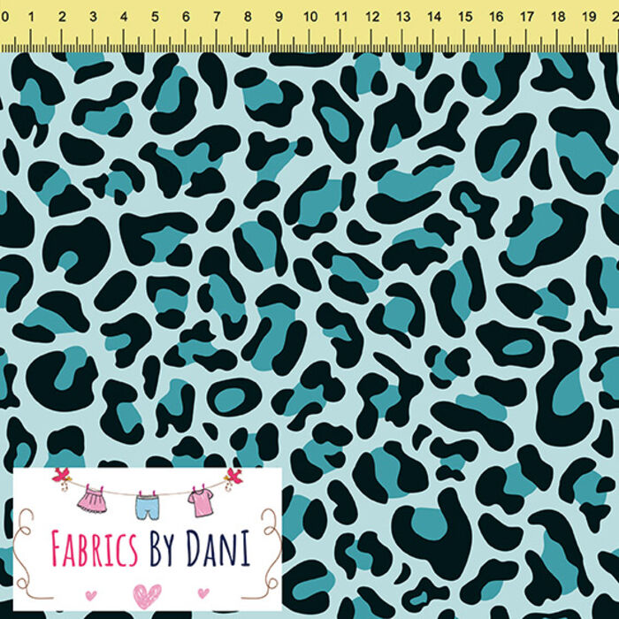 Teal Leopard Print