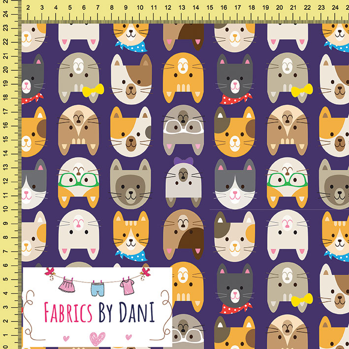Small Cats Purple