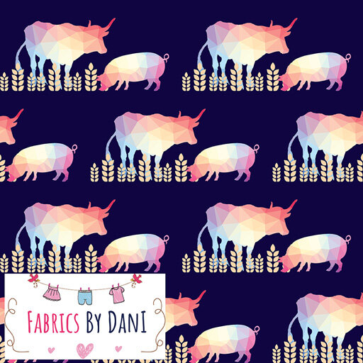 Farm Polygons Fabric