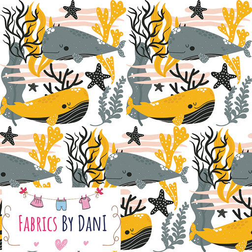 Whales Fabric