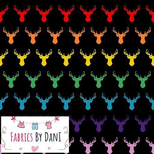 Rainbow Stags on Black