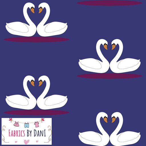Swan Love Fabric