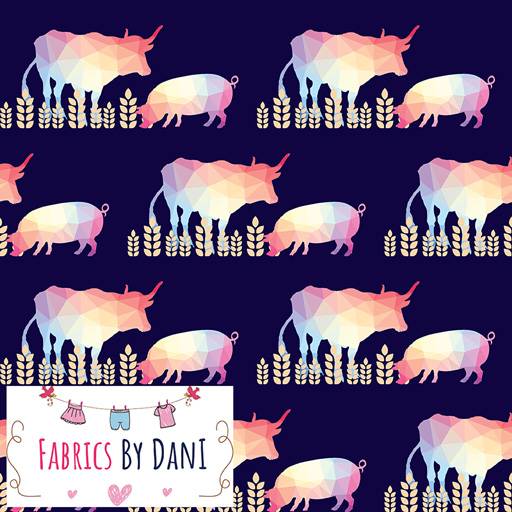Farm Polygons Fabric
