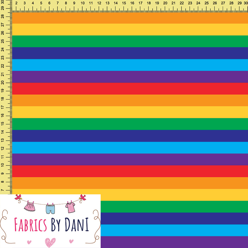 Rainbow Stripes Fabric